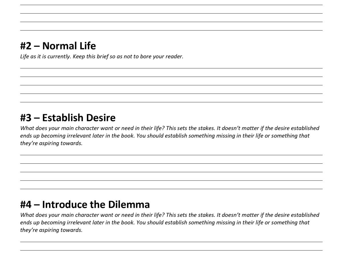 Writing Method: Plot Structure by Jenna Moreci (Printable&nbsp;Worksheets)