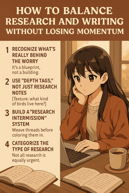 balancing research while drafting a novel