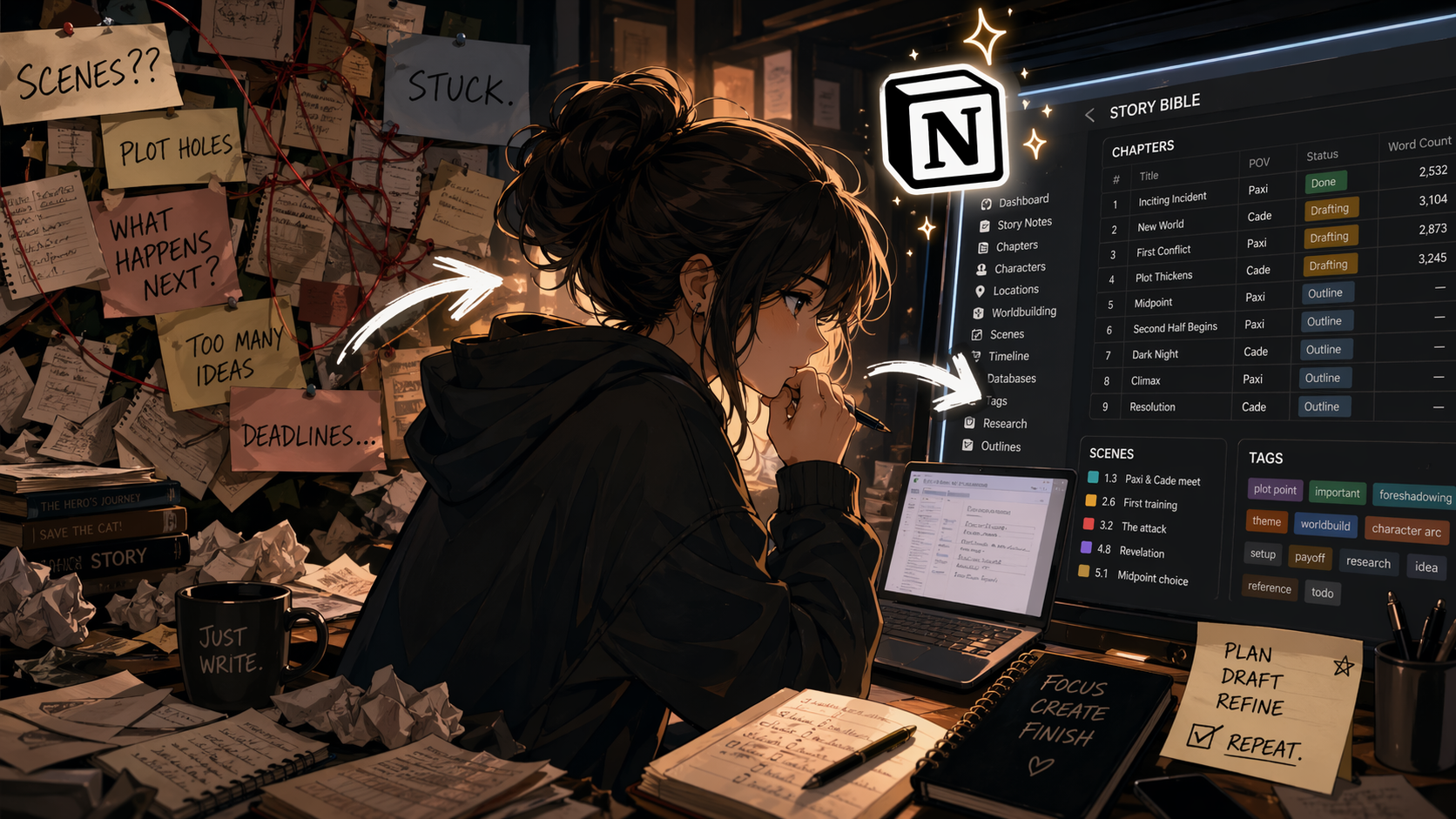 Biosphere – Writing Log #1 – Planning and Drafting on Notion using Databases